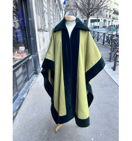 Manteau Vintage Années 60 – Taille 34, Laine Bleue, Coupe Rétro Pour Femme