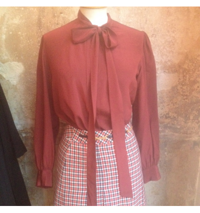 Blouse Saint-Laurent vintage bordeaux