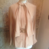 Blouse Chloé soie nude lavalliere