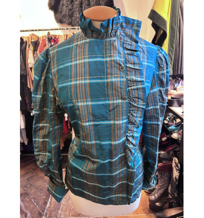 Blouse frou frou soie Franck et Fils vintage TS/M