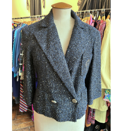 Veste Chanel marine écusson T40/S