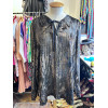 Blouse velours dévoré Anne Marie Beretta vintage TM/L