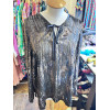 Blouse velours dévoré Anne Marie Beretta vintage TM/L