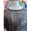 Blouse velours dévoré Anne Marie Beretta vintage TM/L