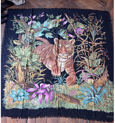Maxi chale Gucci vintage tigre