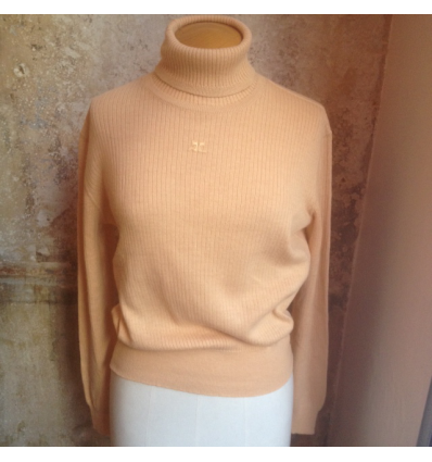 Pull col roulé Courreges vintage