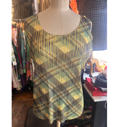 Top Pleats Please Sz 3 style écossais
