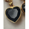 Paire de clips Yves Saint-Laurent vintage coeur