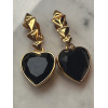 Paire de clips Yves Saint-Laurent vintage coeur