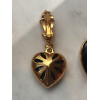 Paire de clips Yves Saint-Laurent vintage coeur