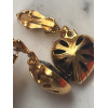 Paire de clips Yves Saint-Laurent vintage coeur
