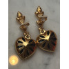 Paire de clips Yves Saint-Laurent vintage coeur