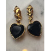 Paire de clips Yves Saint-Laurent vintage coeur