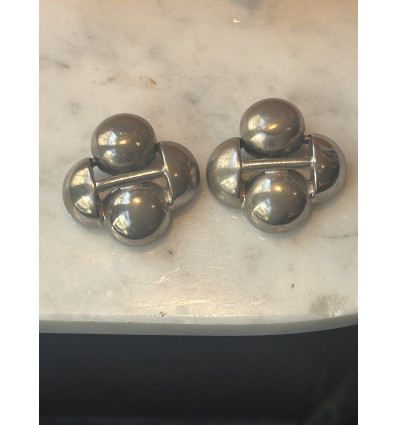 Paire de clips Paco Rabanne années 90