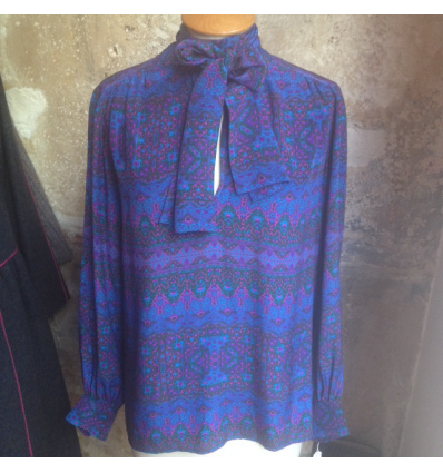 Blouse Saint-Laurent vintage col lavallière