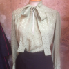 Blouse Saint-Laurent vintage T34 pois
