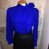 Blouse Saint-Laurent soie bleue 