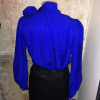Blouse Saint-Laurent soie bleue 