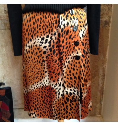 Jupe Saint-Laurent vintage léopard