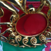 Ceinture vintage Nina Ricci cuir rouge