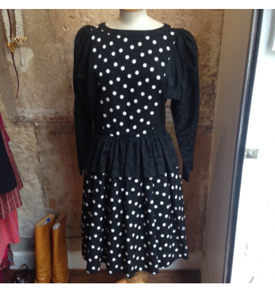 Robe Balenciaga vintage pois