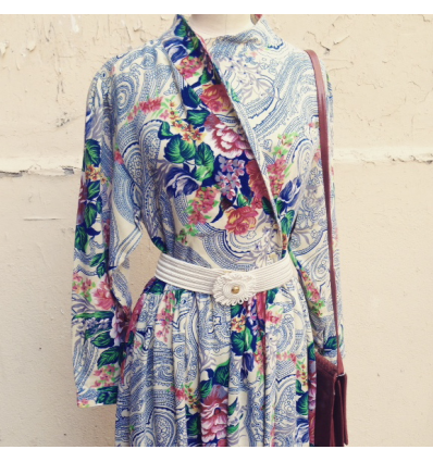 Robe ANASTASIA vintage esprit japonisant