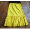 Jupe Givenchy vintage soie jaune T36