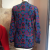 Pull long laine vintage imprié taille S