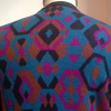 Pull long laine vintage imprié taille S