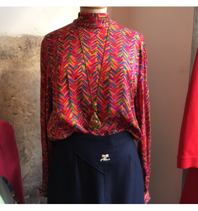 Blouse Valentino vintage soie imprimée T40