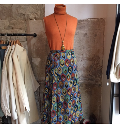 Jupe Saint-Laurent vintage taille 36 ikat
