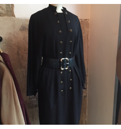 Robe Guy Laroche vintage T38 noire rétro