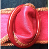 Ceinture cuir metalisé rose YVES SAINT LAURENT VINTAGE