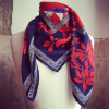 Carre soie vintage BALENCIAGA fleurs