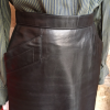Jupe cuir vintage Saint-Laurent T34/36
