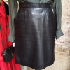 Jupe cuir vintage Saint-Laurent T34/36