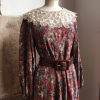 Robe soie Cacharel vintage dentelle