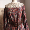 Robe soie Cacharel vintage dentelle