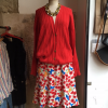 Jupe Saint-laurent vintage papillons soie T42