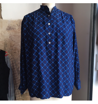 Blouse Saint-Laurent vintage soie bleue