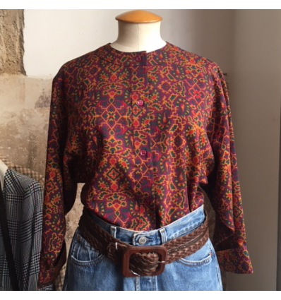 Blouse Saint-Laurent vintage folk T34