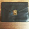 Pochette CELINE vintage cuir gris foncé