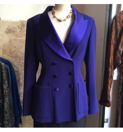 Veste CELINE Smocking bleu roi t36