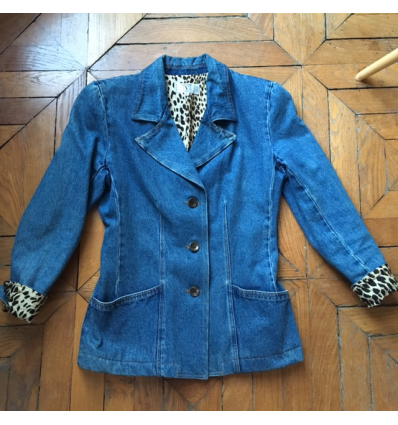 Veste vintage MISS VALENTINO LEOPARD T38