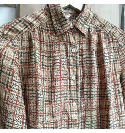 Blouse CELINE VINTAGE SOIE t36