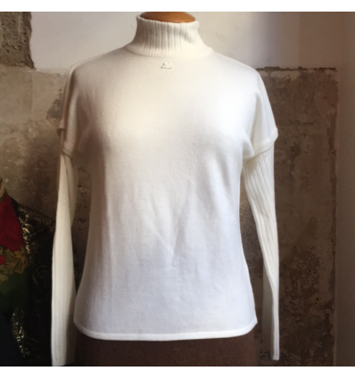 Pull COURREGES vintage blanc taille L
