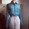 Chemise CELINE vintage imprimé floral T40