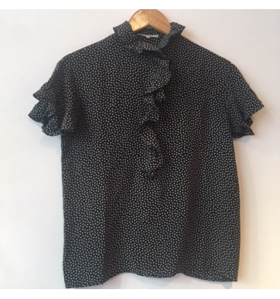 Blouse soie Saint-Laurent vintage pois T38