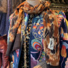 Carre YVES SAINT LAURENT vintage imprimé fauve