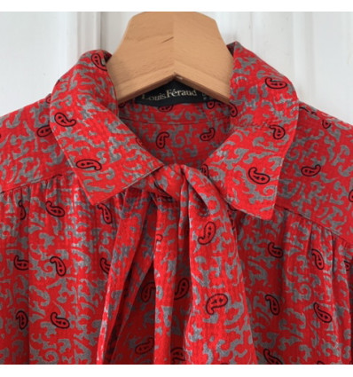 Blouse Louis Feraud vintage imprimé cachemire